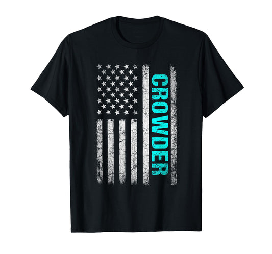 Crowder Name American Flag - Crowder Last Name T-Shirt