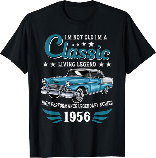 Vintage 1956 Birthday Classic Car for Legends Born In 1956 T-Shirt