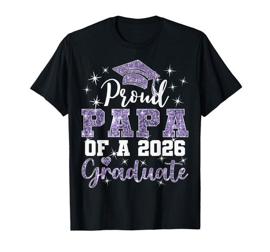 Super Proud Papa of 2026 Graduate Senior Graduation Family T-Shirt