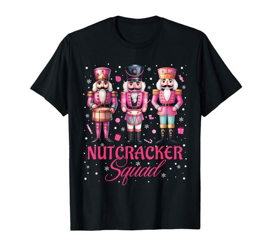 Pink Nutcracker Squad Pink Christmas Ballet Xmas Women Kids T-Shirt