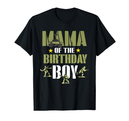 Mama of The Birthday Boy Shirt Army Camouflage Mommy Mom 1st T-Shirt