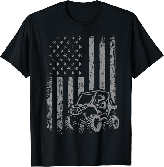 American Flag UTV Side By Side SXS Off Road T-Shirt