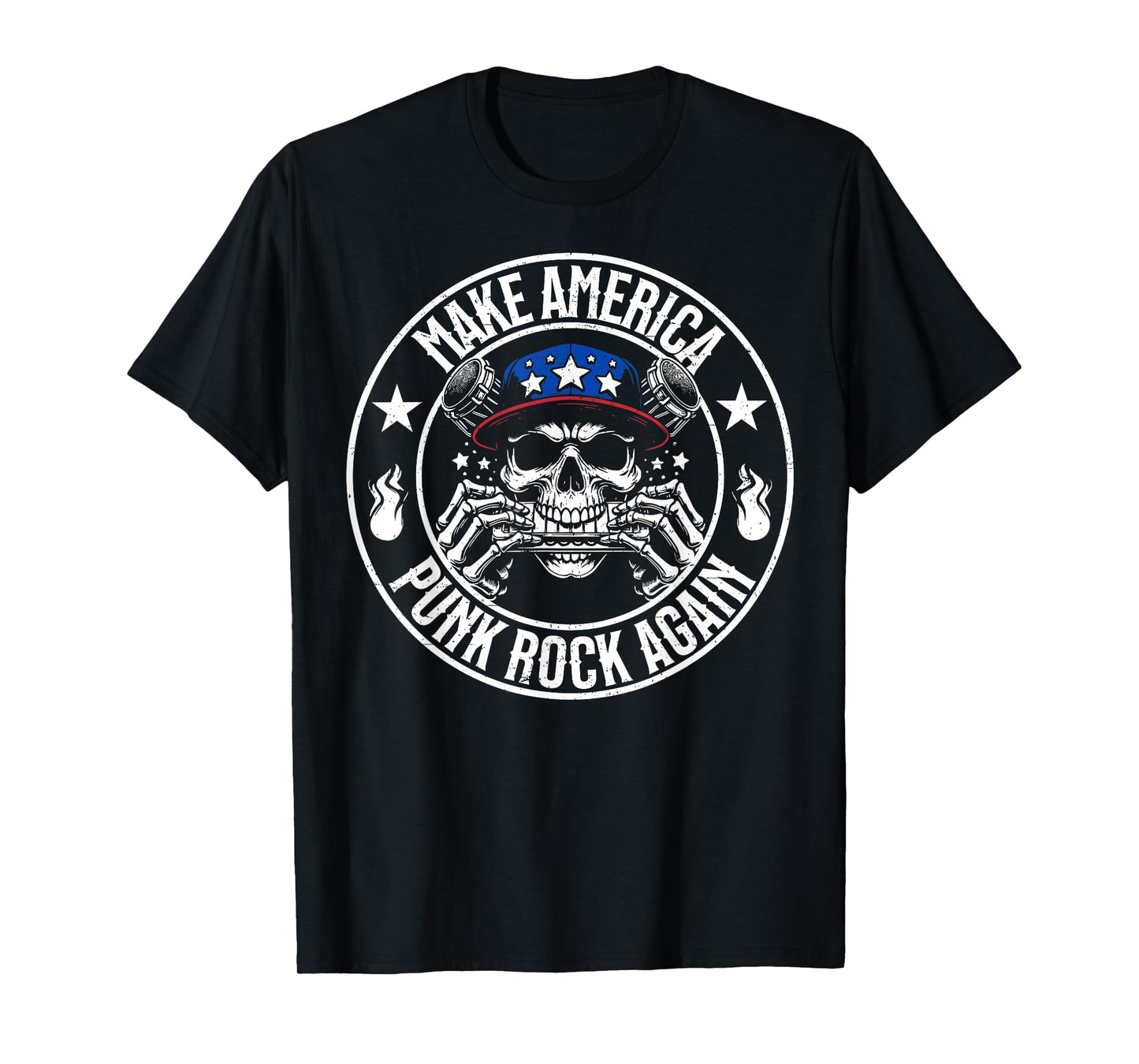 Make America Punk Rock Again Vintage Seal Funny Apparel Tee T-Shirt