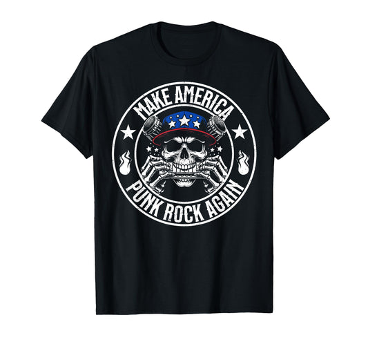 Make America Punk Rock Again Vintage Seal Funny Apparel Tee T-Shirt