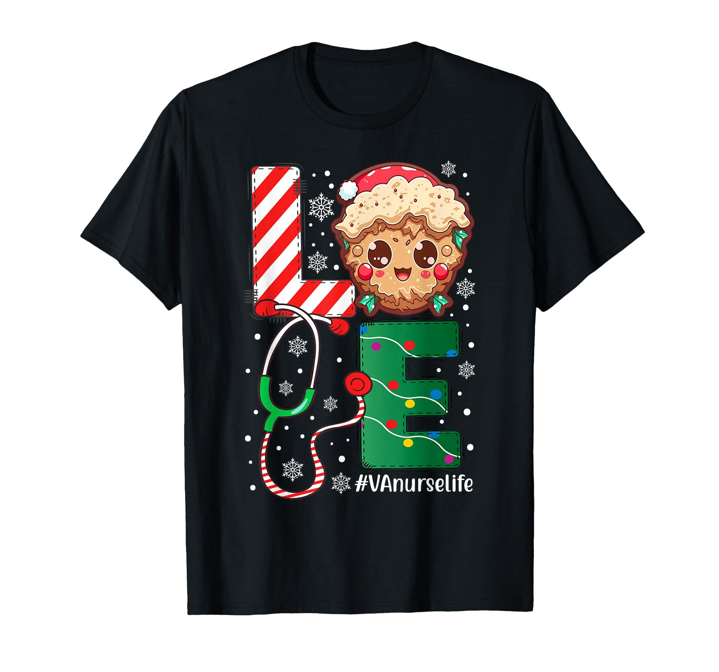 VA Nurse Nursing Christmas cookie Love Nurse Life T-Shirt