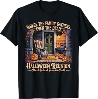 Vintage Halloween Matching Family Reunion Costume Full Moon T-Shirt