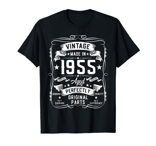 Vintage 1955 70 Years Old Gifts for Men 70yr 70th Birthday T-Shirt