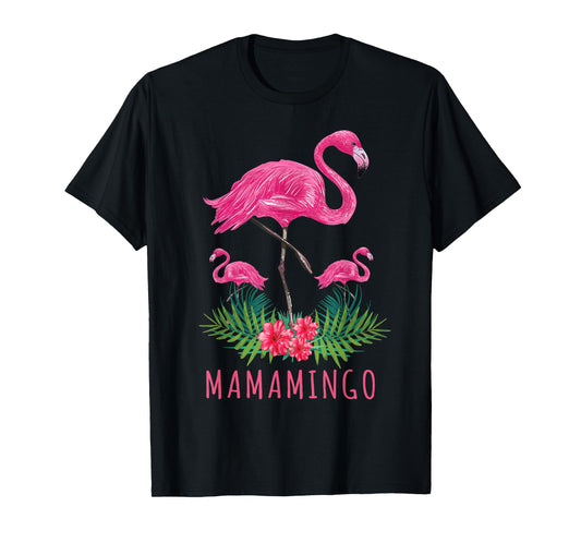 Cute Mothers Day Gift Funny Mom Flamingo With Kids Mamamingo T-Shirt