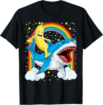 Banana Shirt Banana Shark Fruitful Sea Predator Funny T-Shirt