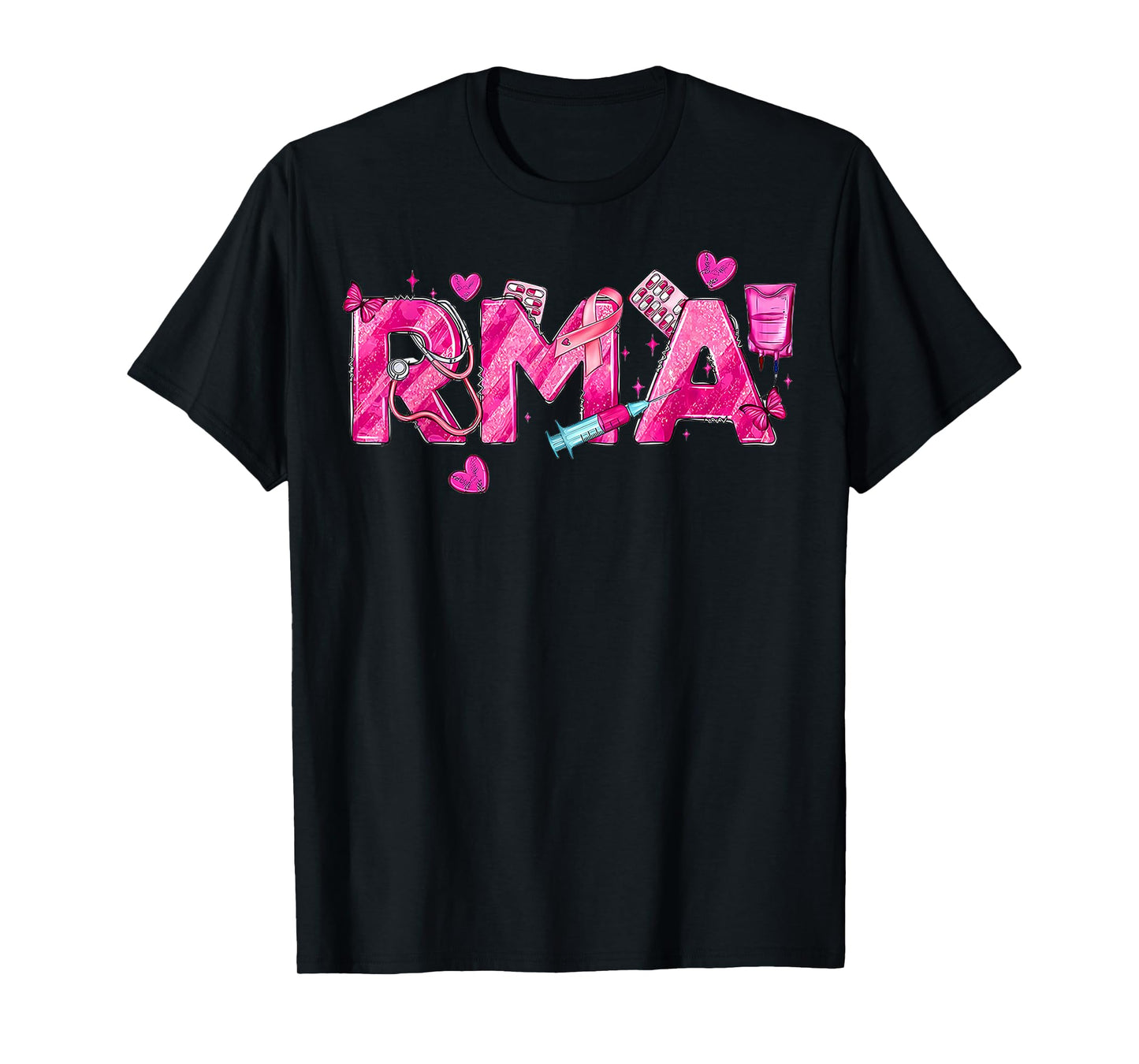 RMA Registered Medical Assistant Nurse Breast Cancer Month T-Shirt