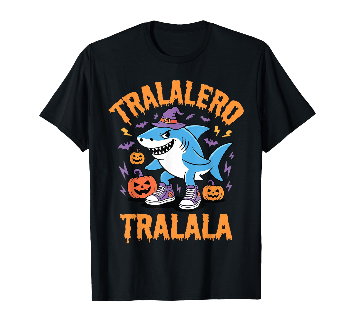 Tralalero Tralala Funny Shark Meme Halloween Costume Kids T-Shirt