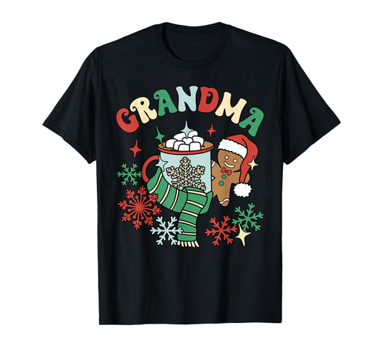 Grandma Hot Cocoa Gingerbread Matching Family Christmas T-Shirt