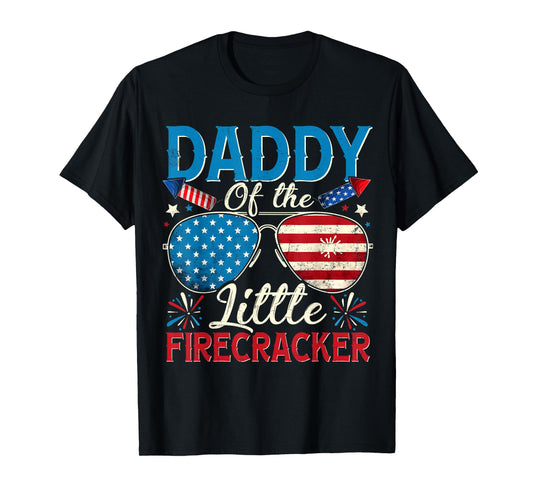 Daddy Of The Little Firecracker 4th Of July Dad Daddy T-Shirt