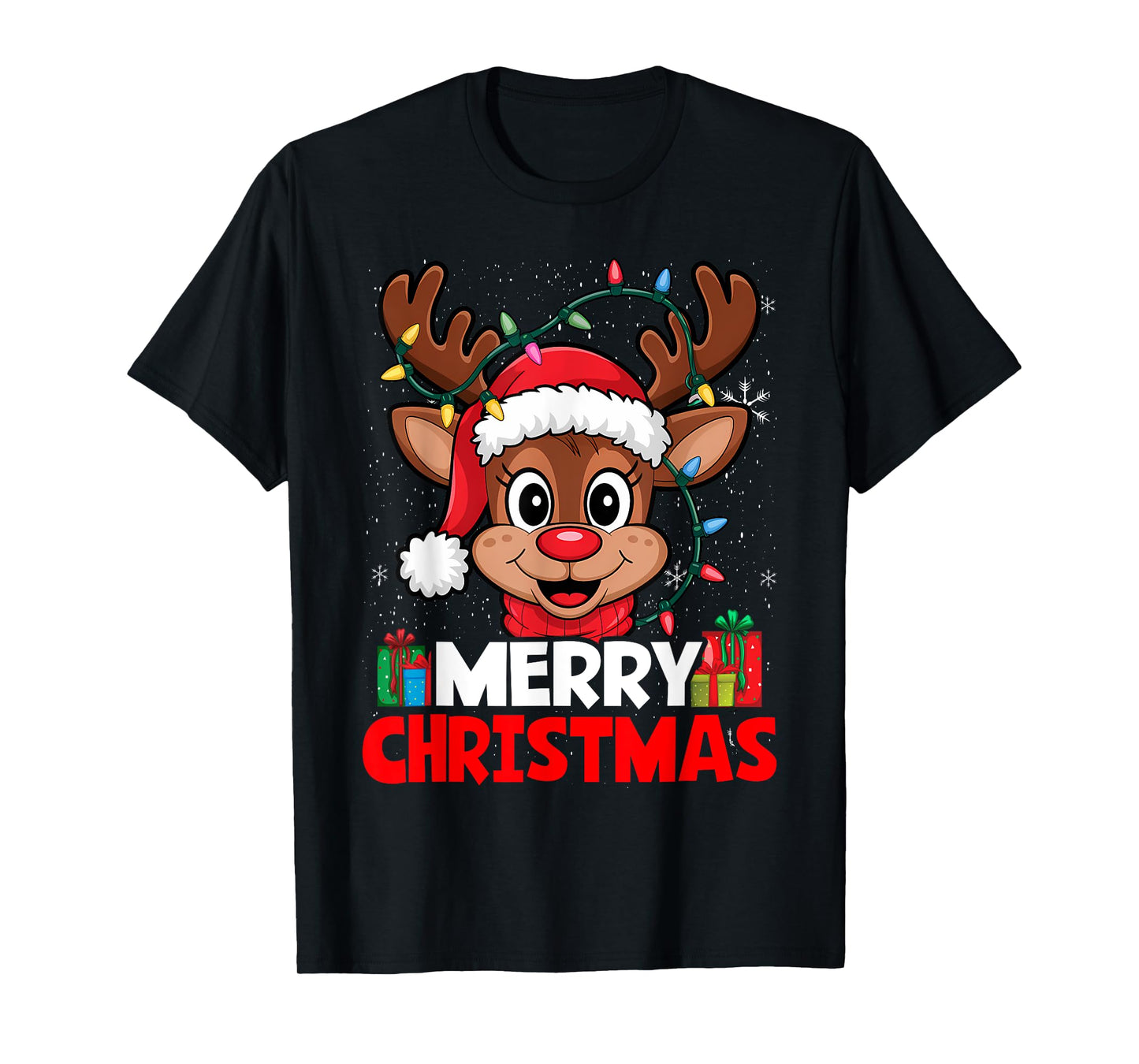 Merry Christmas Reindeer Xmas Family Men Women T-Shirt