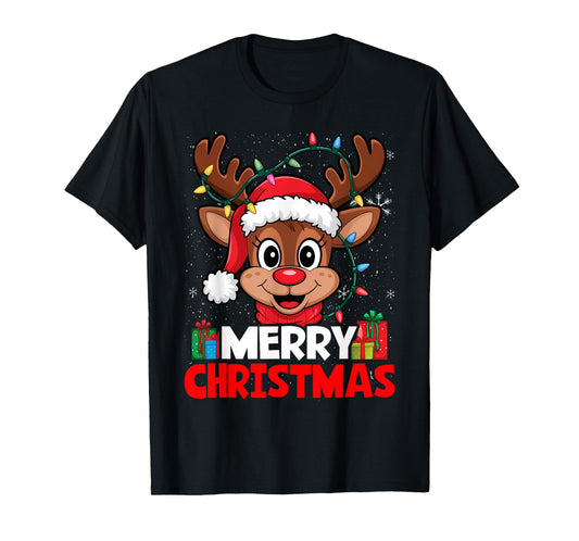 Merry Christmas Reindeer Xmas Family Men Women T-Shirt
