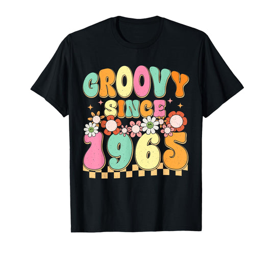 Groovy Since 1965 60 Year Old Flower 60th Birthday Vintage T-Shirt