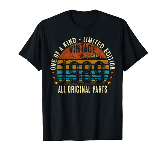 Vintage 1989 36 Years Old Men Women 36th Birthday Gifts T-Shirt