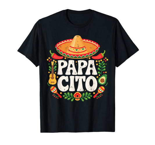 Papacito Shirt Funny Mexican Dad Men Cinco De Mayo Fiesta T-Shirt