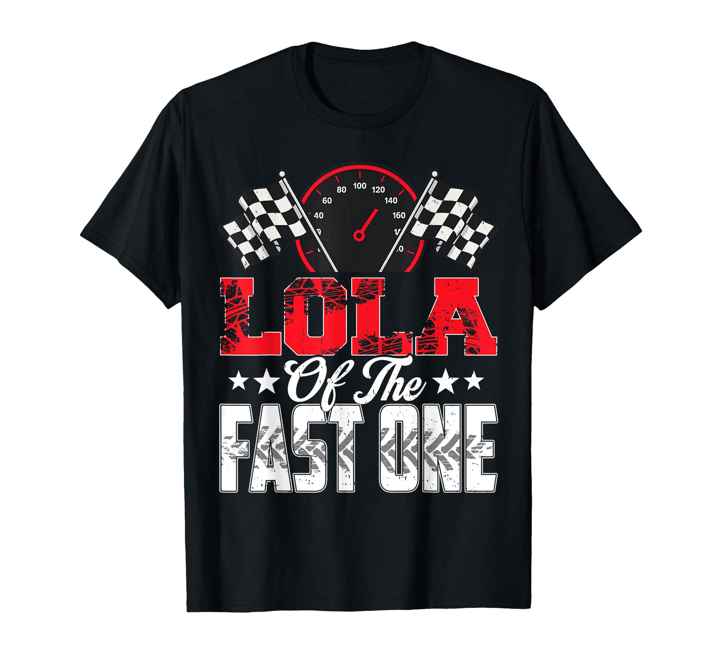 Lola of The Fast One Birthday 1st Race Car Family T-Shirt