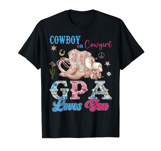 Cowboy Or Cowgirl GPA Loves You Gender Reveal Party T-Shirt