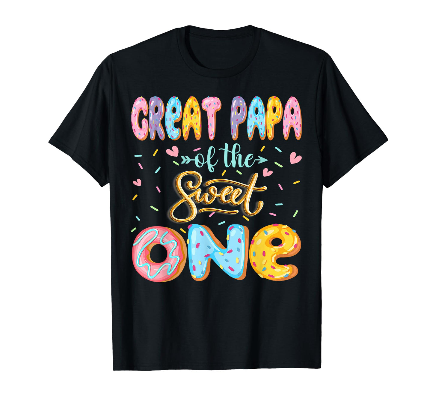 Great Papa Of The Sweet One 1St Birthday Girl Donut Lover T-Shirt