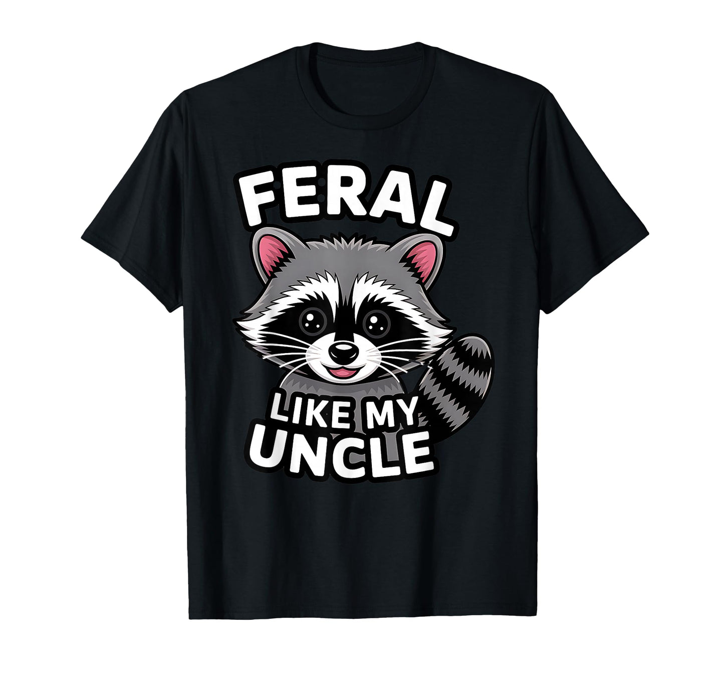 Feral Like My Uncle Matching Family Feral Raccoon Dad Retro T-Shirt