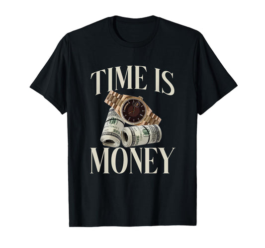 Time Is Money Cash Business Millionaire Cryptocurrency Rich T-Shirt