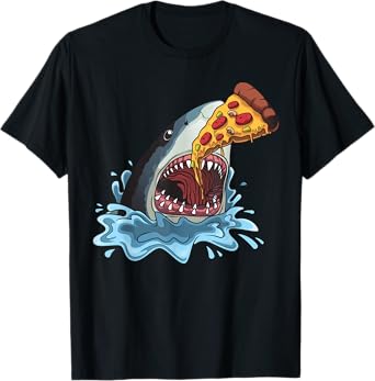 Funny Shark Pizza For Jawsome Shark Pizza Lover Men Women T-Shirt