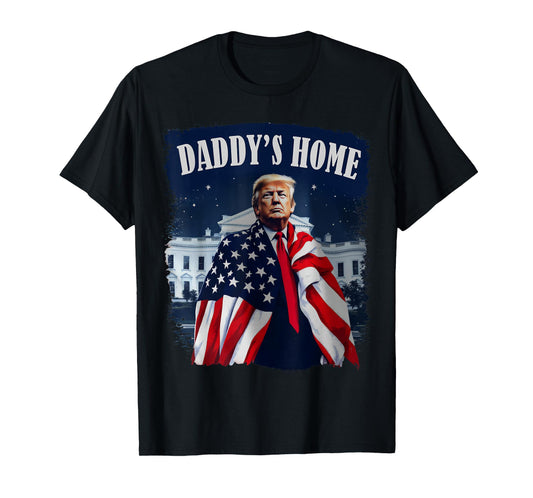 Vintage Daddy's Home 2024 Trump Take America Back US Flag T-Shirt