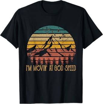 I'm Moving At God Speed Quotes Music Vintage Cowgirl Western T-Shirt