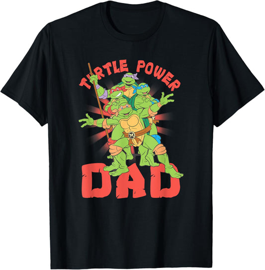 Teenage Mutant Ninja Turtles Dad Turtle Power Poster T-Shirt