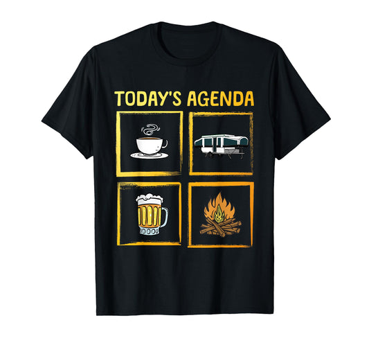 Cool Pop Up Camper Art for Men Women Caravan Popup Camper T-Shirt