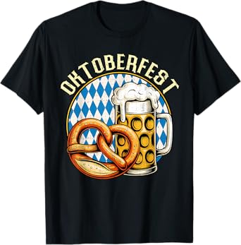 Oktoberfest Brezel Bier Pretzel Beer Funny Party Men Women T-Shirt