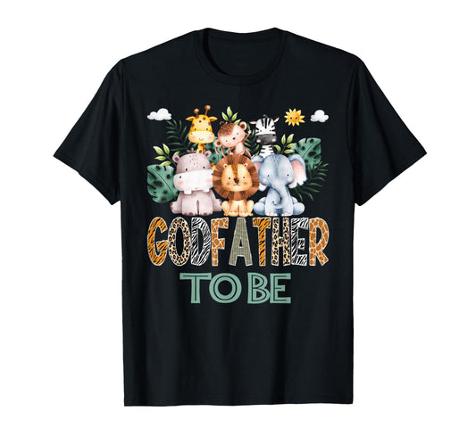 Soon To Be GodFather Jungle Animal Safari Gender Reveal T-Shirt