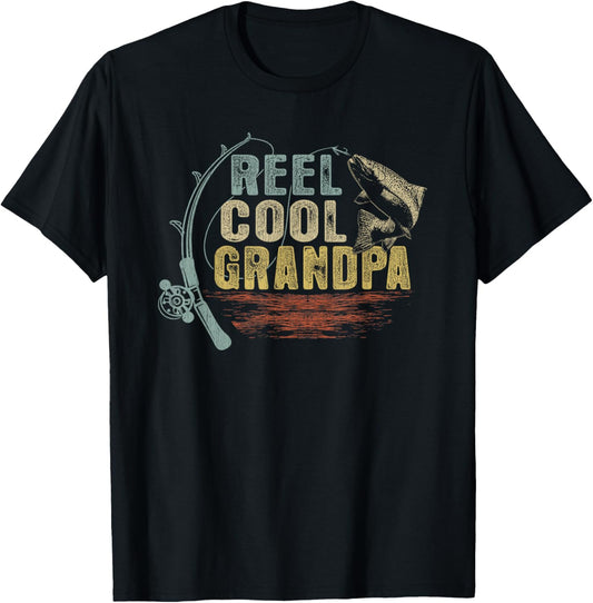 Funny Fishing Vintage Reel Cool Grandpa T-Shirt