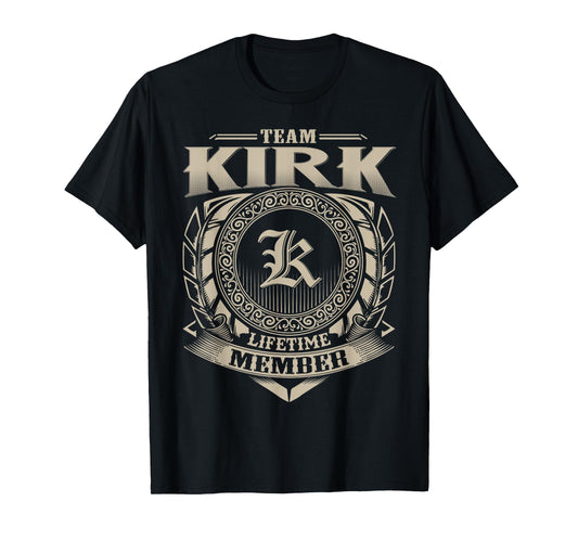 Team KIRK Lifetime Member Surname KIRK Family Name Vintage T-Shirt