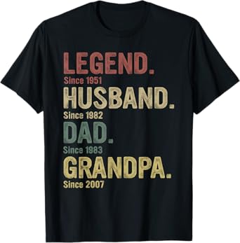 Legend Husband Dad Grandpa Since T-Shirt