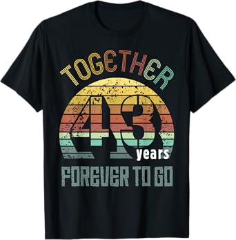 43rd Years Wedding Anniversary Gifts For Couples Matching 43 T-Shirt