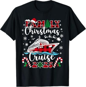 Family Christmas Cruise 2025 Matching Family Cruise Holiday T-Shirt