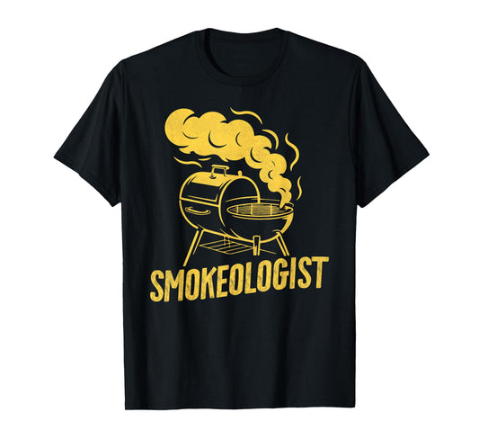 Smokeologist Meat Smoker Bbq Pit Grill Dad Cooking Grandpa T-Shirt