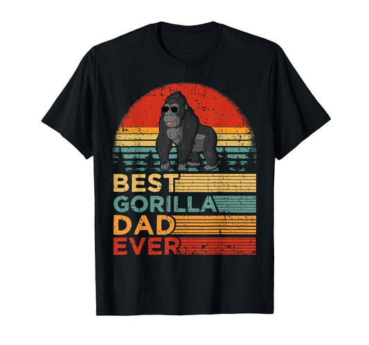 Best Gorilla Dad Ever Funny Vintage Gorilla Father's Day T-Shirt