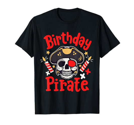 Kids Birthday Pirate Party Boys Toddlers Family Matching T-Shirt