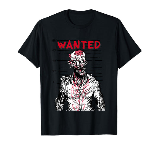 "Scary zombie wanted on Halloween" for horror movie fan T-Shirt