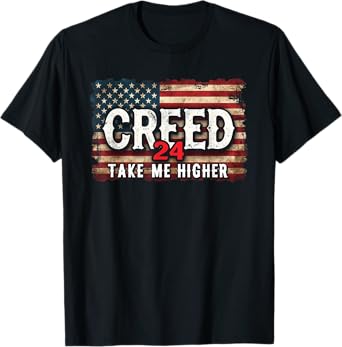 Creed '24 Take Me Higher Vintage Vintage USA Flag T-Shirt