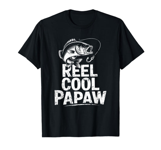 Reel Cool Papaw Shirt Men Fisherman Fathers Day T-Shirt