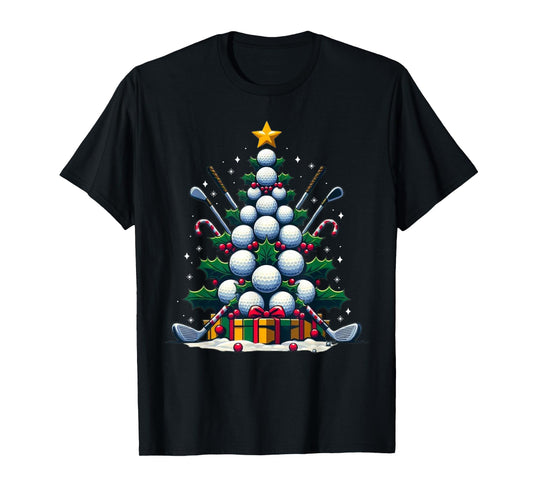 Golf Equipment Christmas Tree Christmas Golfer Women Men T-Shirt