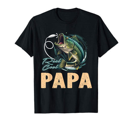 Fathers Day Funny Fisherman Reel Cool Papa Fishing Lover T-Shirt