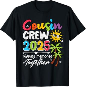 Cousin Crew 2025 Summer Vacation Beach Family Trips Matching T-Shirt