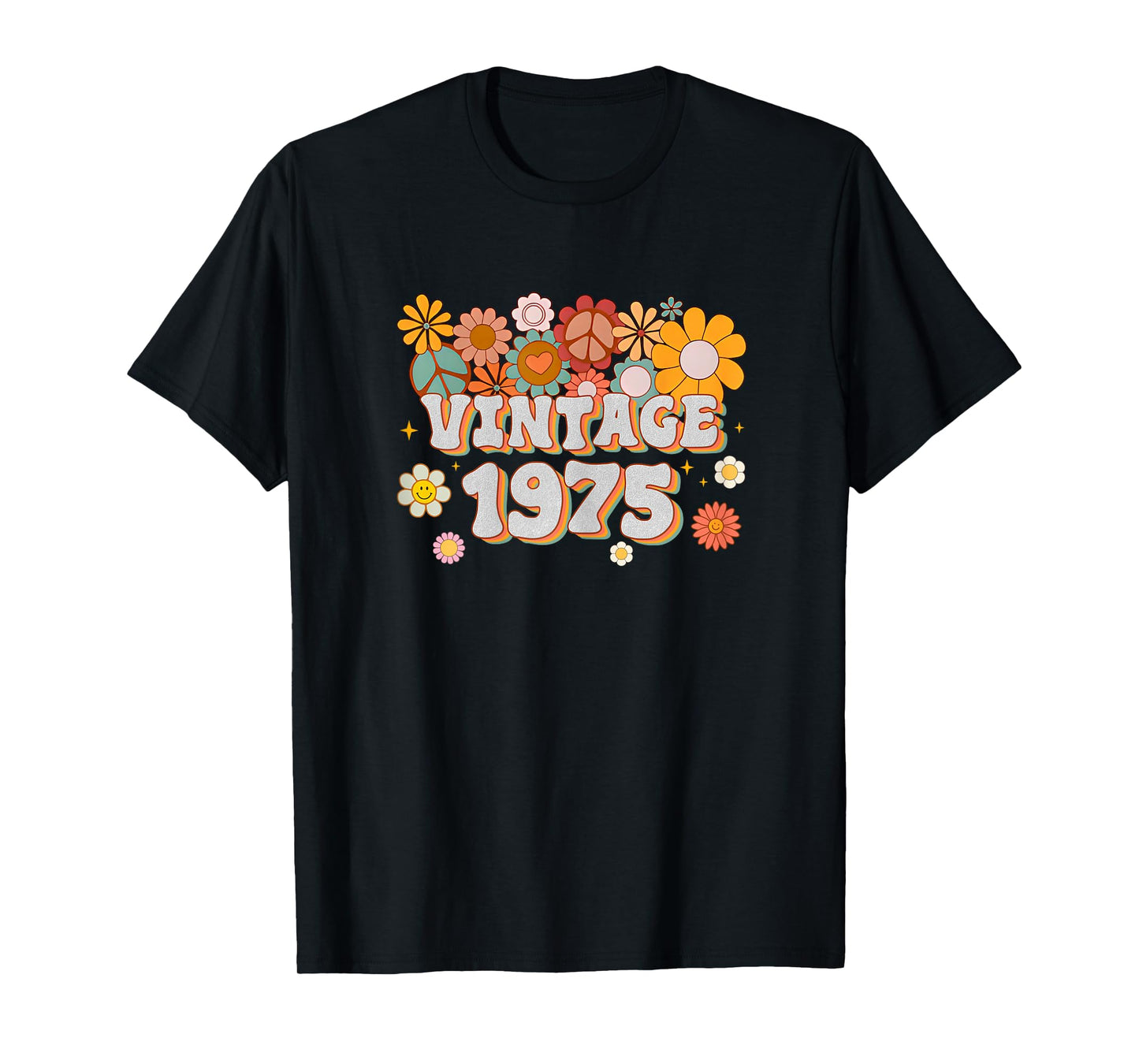 Vintage 1975 48th Birthday Gift Retro 48 Years Old Mom Dad T-Shirt