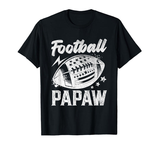 Vintage Football Papaw Gifts For Father's Day Dad Grandpa T-Shirt